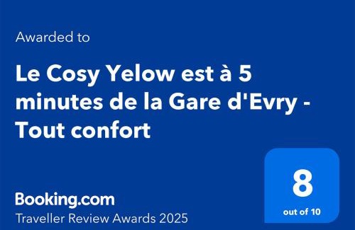 Les Aunettes Apartment | Le Cosy Yellow Appartement lumineux à 5 min de la Gare d'Evry avec parking gratuit