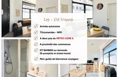 Les Poulettes Apartment | Le Francis, petit studio proche métro A