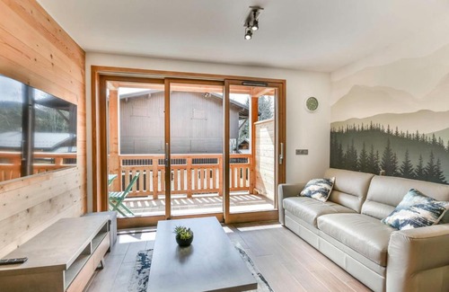 Les Gets Apartment | Le Génépi - Superbe T2 cabine 4-6 pers, neuf, à 50m des pistes, avec balcon, garage et WiFi - FR-1-685-67