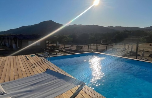 Occhiatana Ski Chalet | 'Les Chalets De Tesa' with Mountain View, Wi-Fi and Air Conditioning