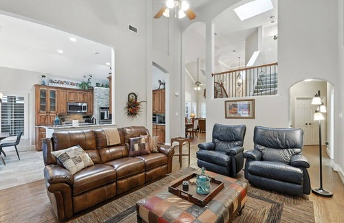 Lewisville House | Lewisville Luxe Oasis | Pool, BBQ, Theater Room