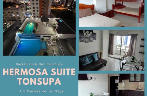 Tonsupa Apartment | Linda Suite Tonsupa 2 cuadras del mar 2 piscinas Av. Club del Pacifico
