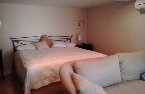New London Bed & Breakfast | Linden Homestead: Modern King Bed B&B suite in Century Farm House