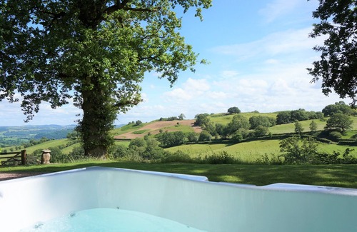Llanfyllin House | Little Acorn - 5* Cyfie Farm, Luxury Shepherds Hut /Lodge with private hot tub.