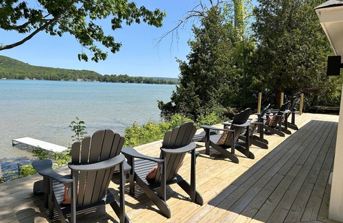 Empire House | Little Glen House with 100 feet of frontage, huge deck, dock, and boat mooring