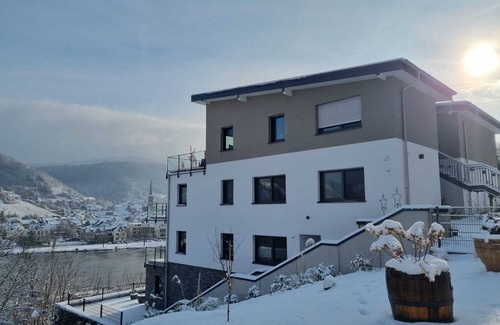 Treis-Karden Apartment | Loft 4 covered balcony Moselle panoramic view near Cochem & Elz Castle incl. sauna