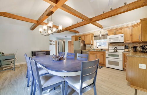 Lake Harmony Cabin | Log Cabin Beauty w Hot tub, Arcade Games with modern amenities throughout