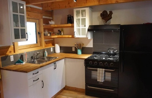 Golden Cabin | Log Dovetail Rooster Cabin - Mountain Life Getaway!