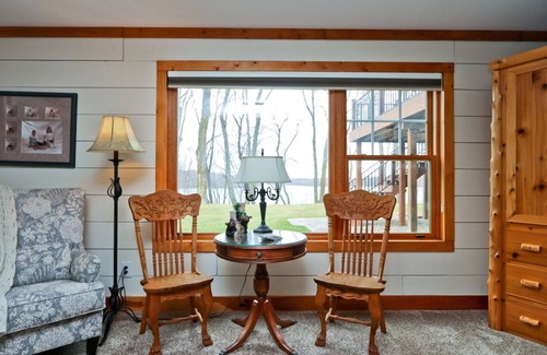 Webster House | Log Home on Circle Lake - Now with Pickleball Court!