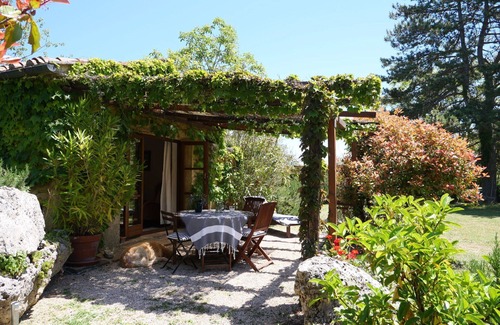 Montieri House | Lovely apartment in villa for 4 people with pool, terrace, pets allowed and parking