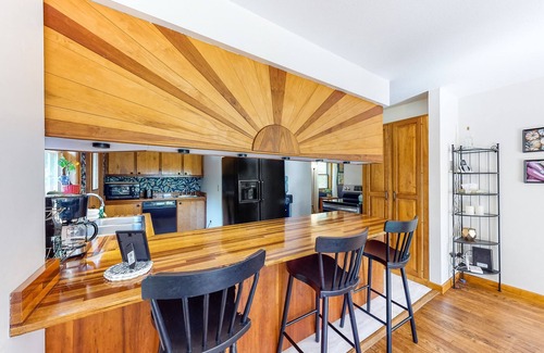 Pittsfield House | Lovely home close to hiking & skiing w/WiFi, firepit, balcony, wood stove, & W/D
