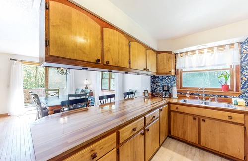 Pittsfield House | Lovely home close to hiking & skiing w/WiFi, firepit, balcony, wood stove, & W/D