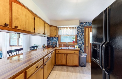 Pittsfield House | Lovely home close to hiking & skiing w/WiFi, firepit, balcony, wood stove, & W/D