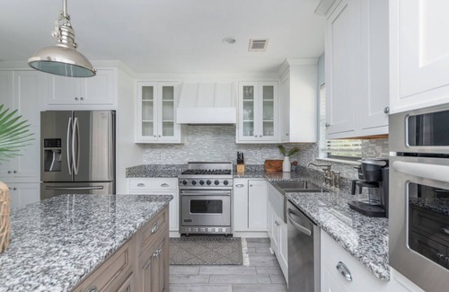 Beachwalk House | Lovely home with boardwalk beach access, water views, saltwater pool