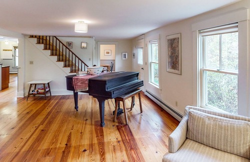 Andover House | Lovely home with hot tub, firepit, patio, full kitchen, & washer/dryer