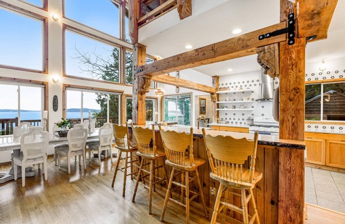 Alki House | Lovely, open home with water views, scenic deck, & 2 fireplaces - near Seattle