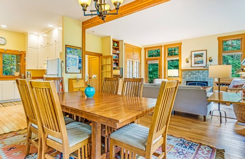 Rosario House | Lovely Orcas Island craftsman-style home in a serene setting with inviting deck