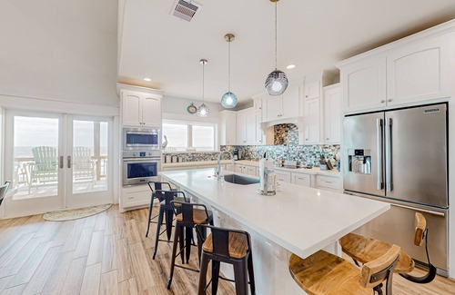 Gilchrist House | Lovely panoramic ocean-view home with direct beach access & wraparound deck