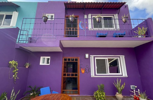 Colonia Andres Apartment | Luna - Alexa art loft w extras - bicycles & snorkel gear. shared pool & grill