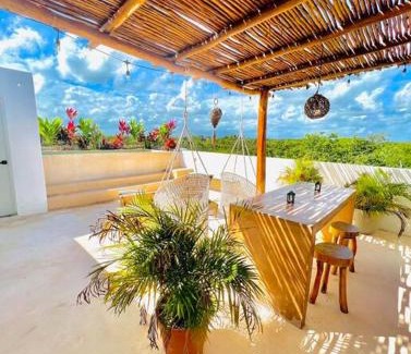 Chemuyil Apartment | Lush Tulum Jungle Penthouse with Ensuite Rooftop Pool & HighSpeed Wifi