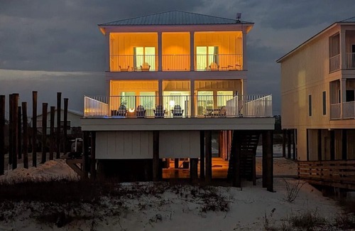 Southpointe House | Lux Beachfront w/Private Gas Heated Pool, Elevator, Indoor/Outdoor Game Rooms