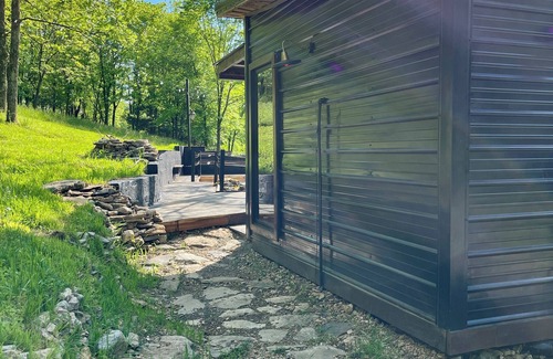 Pleasant Shade Cabin | Luxe Cabin Hot Tub Outdoor Movie Screen Mountains