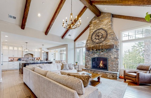 Rock Creek House | Luxe, dog-friendly estate with hot tub, theater, gym, playhouse & 4 fireplaces