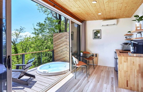 Canton Cabin | Luxe Glass Cabin + Hot Tub + Premium Mountain view