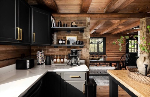 Rileyville Cabin | Luxe Log Cabin, Mountain Views, HotTub, Secluded