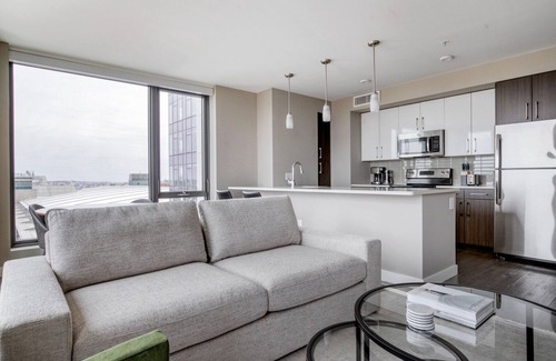 West End Apartment | Luxe North Station 2BR w/Gym & W/D, walk to T & Shops, by Blueground