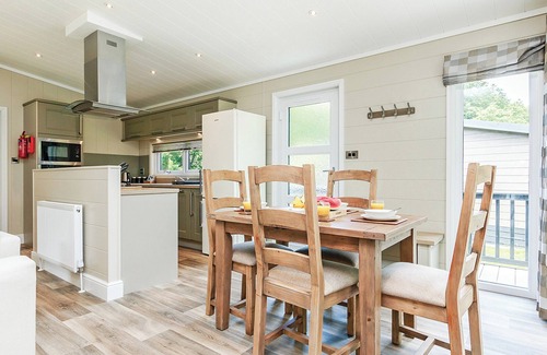 Newton St Loe Ski Chalet | Luxurious lodge with one king-size double, with en suite shower and one twin.