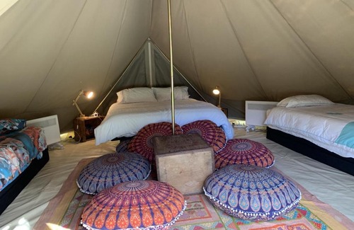 Furnissdale Other | Luxury 6 metre Bell Tent & Outdoor Bathroom, WIFI, TV and firepit,