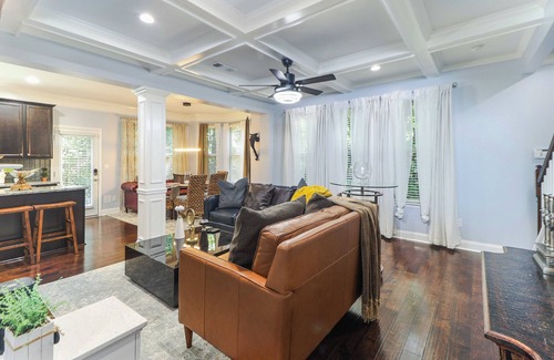 Snellville House | Luxury Atlanta Oasis: Adjustable King Bed, Private Yard, & Park Proximitynnnn
