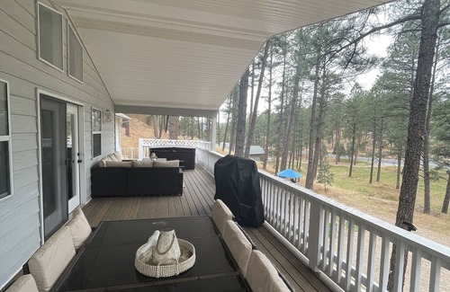 Ruidoso Cabin | Luxury Elk palace with hot tube and pool table and playground for kids