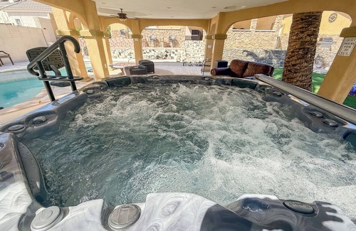 Spring Valley Villa | Luxury Estate with Pool, Free Spa Heat, Gym, & Game Room! 6mi. to The Strip