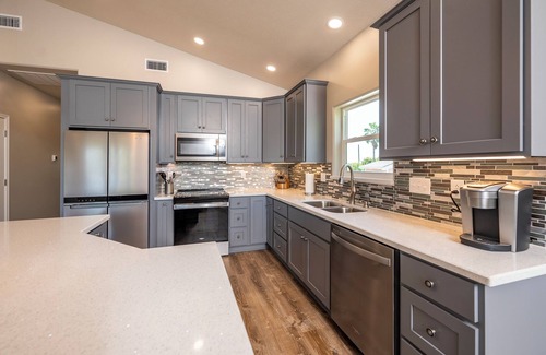 Cedar Lane House | Luxury Home on Caney Creek w/Pool & Hot Tub!