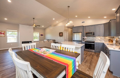 Cedar Lane House | Luxury Home on Caney Creek w/Pool & Hot Tub!