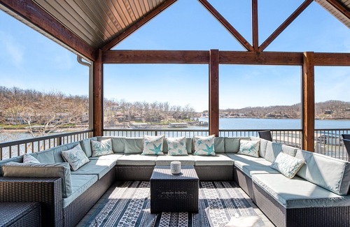 Linn Creek House | Luxury Home on Cove with Boat Slips, Waterslides, and Jump Deck