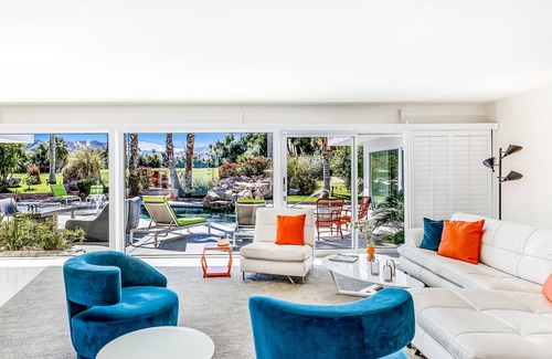 Indian Canyon House | Luxury home with golf/mountain views, pool, spa, outdoor kitchen, +30 nights