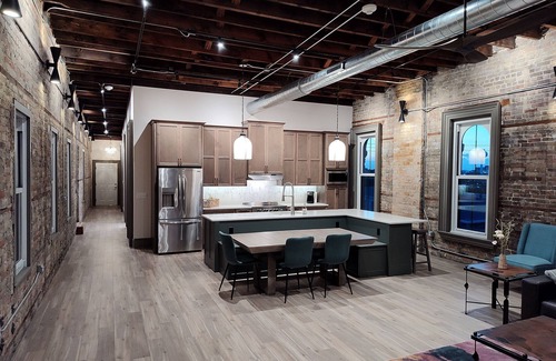 Oshkosh Condo | Luxury Loft Riverfront Condo, prime Oshkosh location with spacious rooftop patio