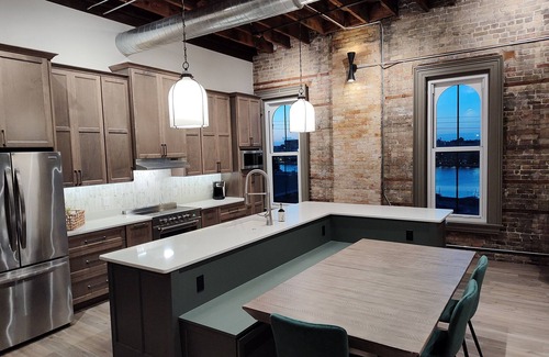 Oshkosh Condo | Luxury Loft Riverfront Condo, prime Oshkosh location with spacious rooftop patio