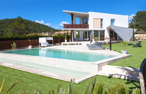 Crestatx Ski Chalet | Luxury modern style villa with garden and heated pool