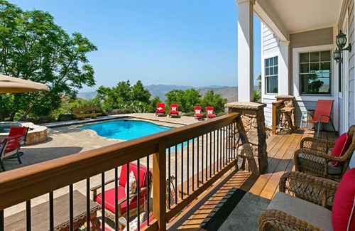 Ramona House | Luxury Mountain Top Estate on 21Acres + Pool+Hot Tub+ 3 Kitchens + Hiking Trails