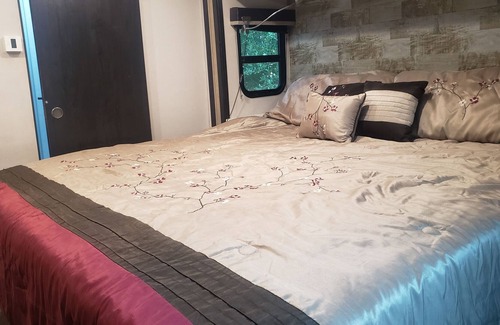 La Hacienda Estates House | Luxury RV with amazing outdoor space at Sun Outdoors Resort - pet friendly!