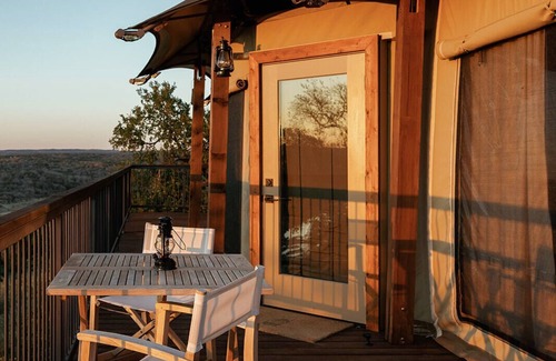 Johnson City RV Rental | Luxury Safari Tents on 96 acres in the Texas Hill Country