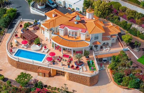 Adeje Villa | Luxury Villa Adeje Private Heated 10x4m Pool Cinema Disco Panoramic Sea Views