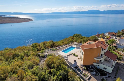 Kraljevica Villa | Luxury villa Ostro with infinity pool, sea view and Krk bridge view