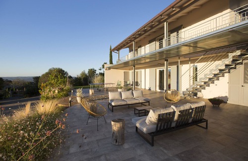 Campagnatico Villa | Luxury villa, swimming pool, shaded terraces, panoramic view, sauna fitness room
