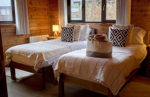 Dolgellau Ski Chalet | Luxury Wood Lodge with sauna, log burner & private woodland garden - Wnion Wood Lodge