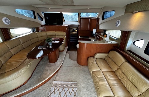 St. Augustine Boat Rental | Luxury Yacht in St. Augustine with WiFi, AC, Heat, BT,55inch smart TV, and more